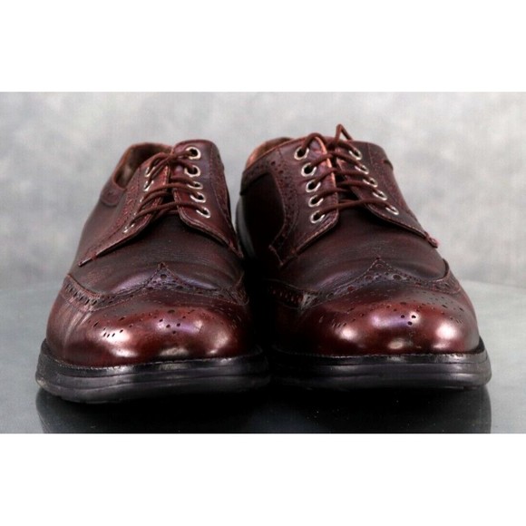 Donald J PLiner EVEB-SXSX Men\'s Wingtip Dress Shoes Size 9.5 EU 9 Leather Cognac main image 4
